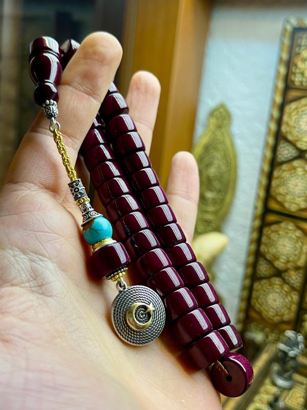 Sıkma Kehribar,Özel Tasarım 925 Ayar Gümüş Püskül Modeli